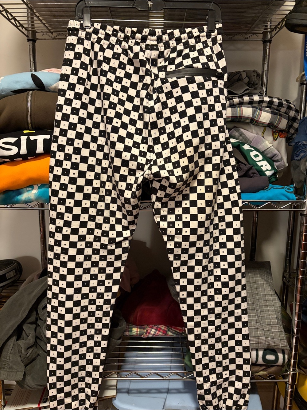 Ice Cream Black & White Checkerboard Joggers - Picture 2 of 12